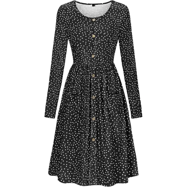 KILIG Women's Summer Casual Sundress Button Sleeveless Spaghetti Strap Dress