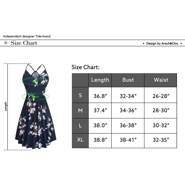 KILIG Women's Summer Casual Sundress Button Sleeveless Spaghetti Strap Dress