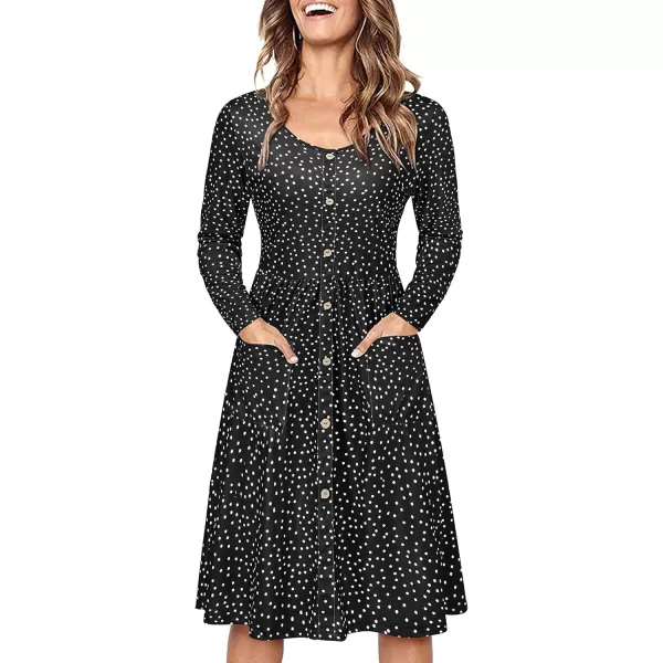 KILIG Women's Summer Casual Sundress Button Sleeveless Spaghetti Strap Dress