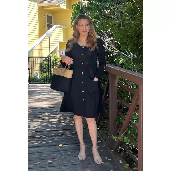 KILIG Women's Summer Casual Sundress Button Sleeveless Spaghetti Strap Dress