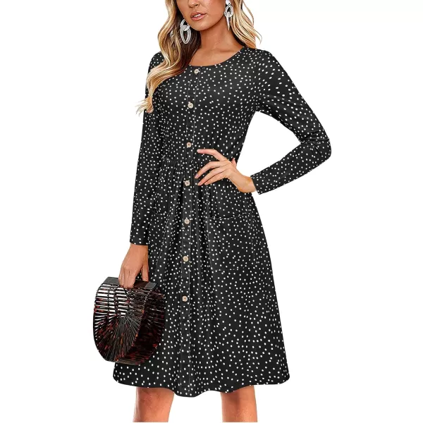 KILIG Women's Summer Casual Sundress Button Sleeveless Spaghetti Strap Dress