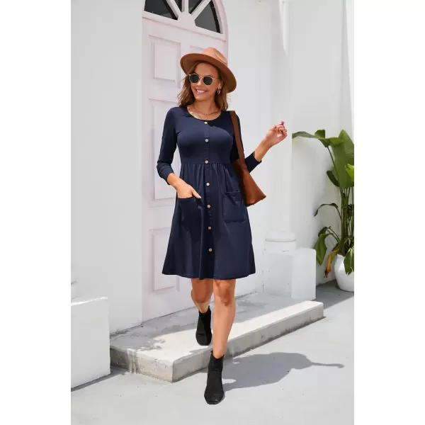KILIG Women's Summer Casual Sundress Button Sleeveless Spaghetti Strap Dress