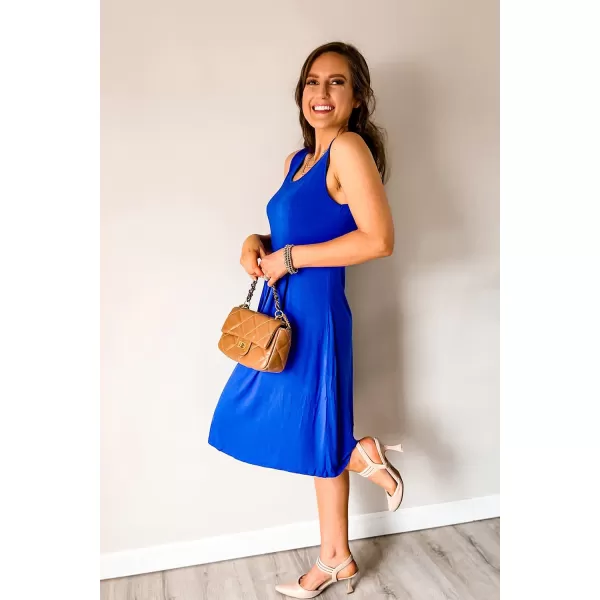KILIG Womens Summer Dresses Floral Print Casual Soft Pleated Sleeveless Crewneck Tank Sundress Midi for Boho Beach 2024