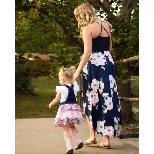 KILIG Women's V Neck Sleeveless Casual Summer Sundresses Asymmetrical Patchwork Floral Maxi Dresses