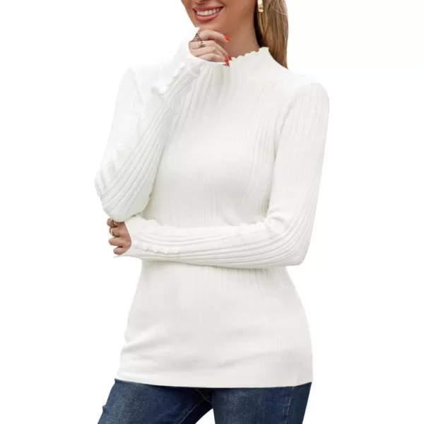 KILIG Women’s Long Sleeve Fall Mockneck Pullover Sweater Fitting Basic Turtleneck Sweater Tops Fashion