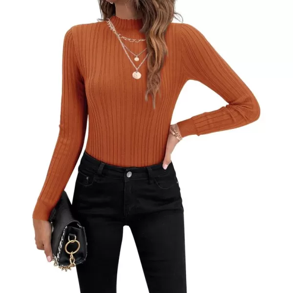 KILIG Women’s Long Sleeve Fall Mockneck Pullover Sweater Fitting Basic Turtleneck Sweater Tops Fashion