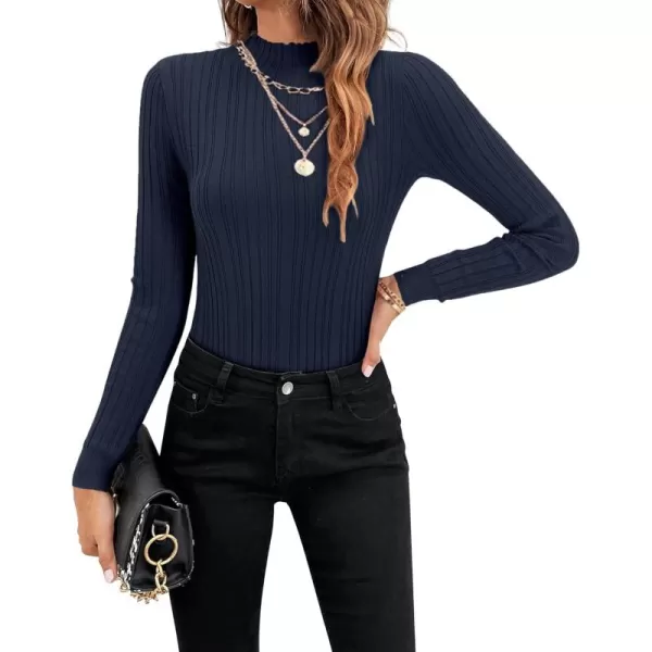 KILIG Women’s Long Sleeve Fall Mockneck Pullover Sweater Fitting Basic Turtleneck Sweater Tops Fashion