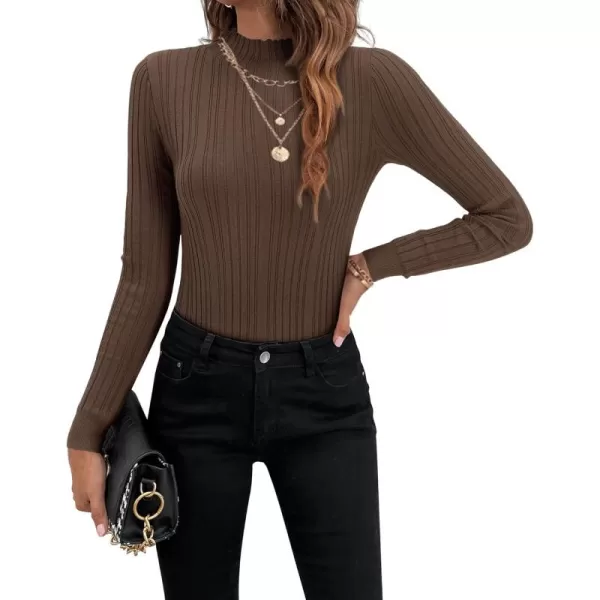 KILIG Women’s Long Sleeve Fall Mockneck Pullover Sweater Fitting Basic Turtleneck Sweater Tops Fashion