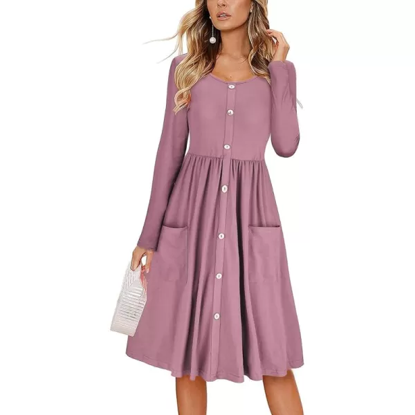 KILIG Women's Summer Casual Sundress Button Sleeveless Spaghetti Strap Dress