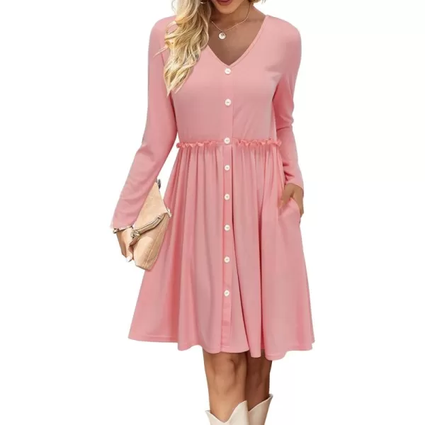 KILIG Women's Summer Casual Sundress Button Sleeveless Spaghetti Strap Dress
