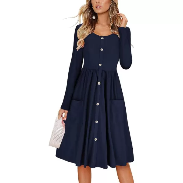 KILIG Women's Summer Casual Sundress Button Sleeveless Spaghetti Strap Dress