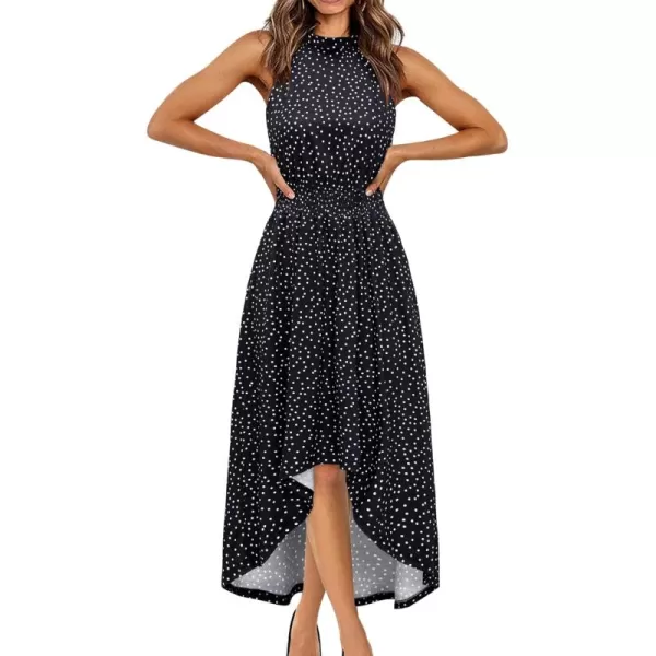 KILIG Women’s Summer Halter Maxi Dress Causal Floral Beach Sundress with Pockets