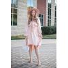 imageKILIG Womens Silky Satin Long Sleeve Tie Front Flowy Formal Wedding Guest Cocktail Party Evening DressesPink01