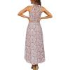 imageKILIG Womens Summer Halter Maxi Dress Causal Floral Beach Sundress with Pockets