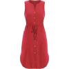 imageKILIG Womens Summer V Neck Sleeveless Button Down Elastic Casual Dress with PocketsRed