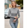 imageKILIG Womens Long Sleeve Fall Mockneck Pullover Sweater Fitting Basic Turtleneck Sweater Tops Fashion