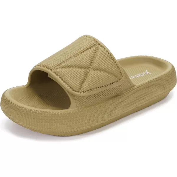 Joomra Cloud Slides for Women Adjustable Slippers Cushioned for Mens Foam Female Pillow Shoes EVA Cozy Pool Beach Spa Quick Drying House Garden Shower Sandals Male Sandles Olive Green