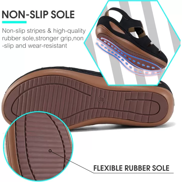 DUOYANGJIASHA Sandals Women Dressy Summer Wedge Sandals for Womens Comfortable Platform Shoes