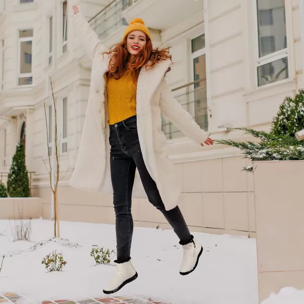 DUOYANGJIASHA Snow Boots for Women Winter Warm Ankle Booties Waterproof Comfortable Slip On Outdoor Fur Lined Lining Zipper Womens Snow Boots