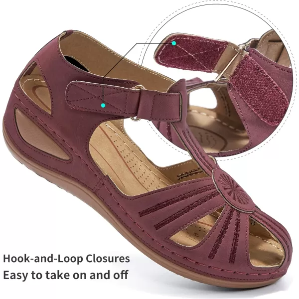 DUOYANGJIASHA Women Summer Sandals Beach Wedge Sandals Bohemia Ankle Strap Causal Comfortable Round Toe Gladiator Outdoor Shoes