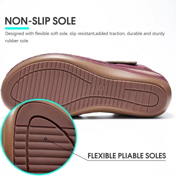 DUOYANGJIASHA Women Summer Sandals Beach Wedge Sandals Bohemia Ankle Strap Causal Comfortable Round Toe Gladiator Outdoor Shoes