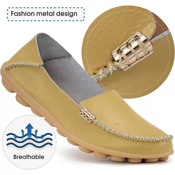 DUOYANGJIASHA Women's Comfortable Loafers Casual Round Toe Moccasins Wild Driving Flats Soft Walking Shoes Women Slip On