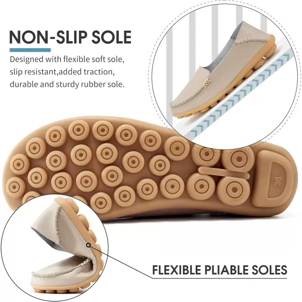 DUOYANGJIASHA Women's Comfortable Loafers Casual Round Toe Moccasins Wild Driving Flats Soft Walking Shoes Women Slip On