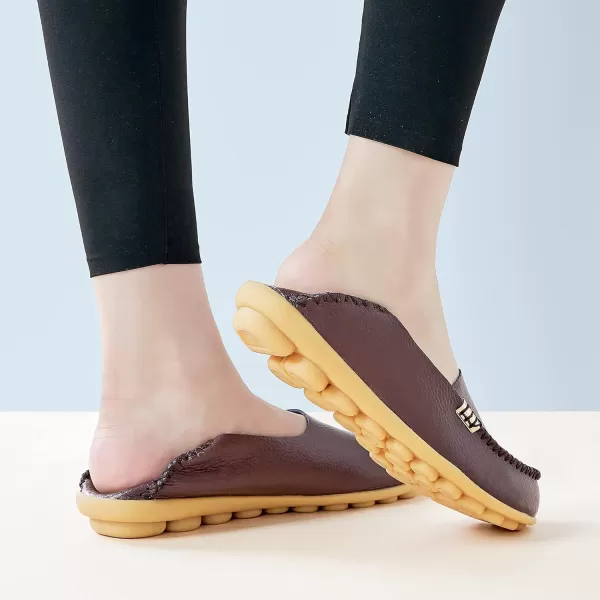 DUOYANGJIASHA Women's Comfortable Loafers Casual Round Toe Moccasins Wild Driving Flats Soft Walking Shoes Women Slip On