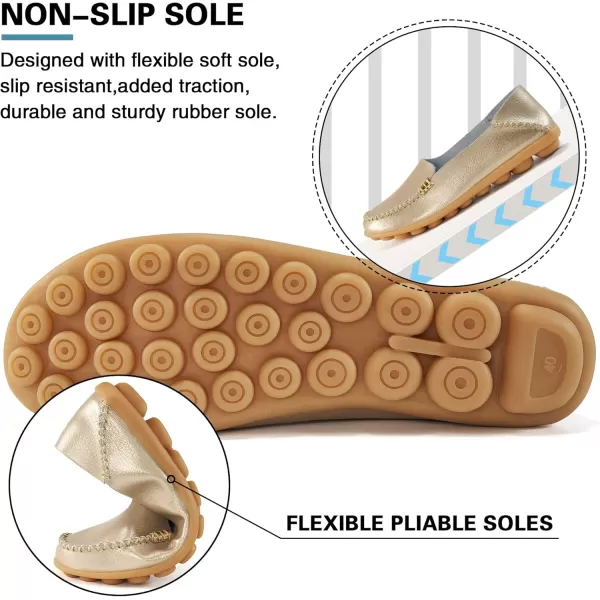 DUOYANGJIASHA Women's Comfortable Loafers Casual Round Toe Moccasins Wild Driving Flats Soft Walking Shoes Women Slip On