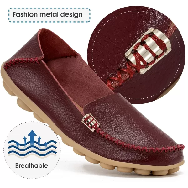 DUOYANGJIASHA Women's Comfortable Loafers Casual Round Toe Moccasins Wild Driving Flats Soft Walking Shoes Women Slip On