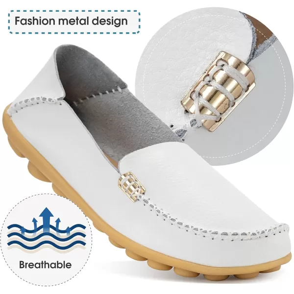 DUOYANGJIASHA Women's Comfortable Loafers Casual Round Toe Moccasins Wild Driving Flats Soft Walking Shoes Women Slip On