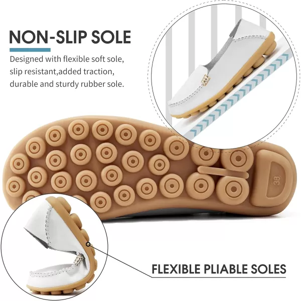 DUOYANGJIASHA Women's Comfortable Loafers Casual Round Toe Moccasins Wild Driving Flats Soft Walking Shoes Women Slip On