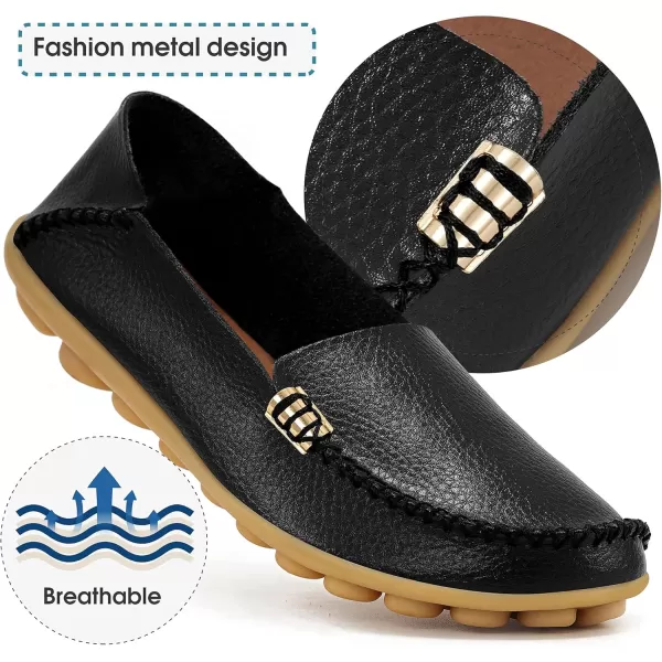 DUOYANGJIASHA Women's Comfortable Loafers Casual Round Toe Moccasins Wild Driving Flats Soft Walking Shoes Women Slip On