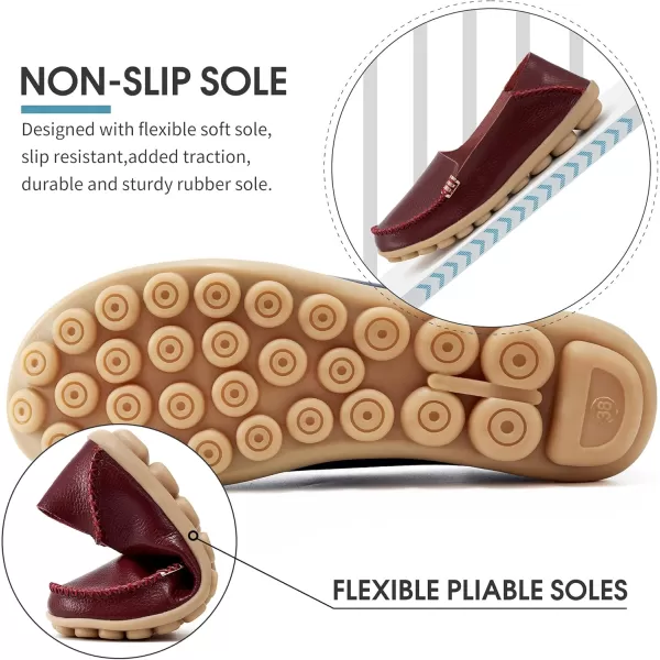 DUOYANGJIASHA Women's Comfortable Loafers Casual Round Toe Moccasins Wild Driving Flats Soft Walking Shoes Women Slip On