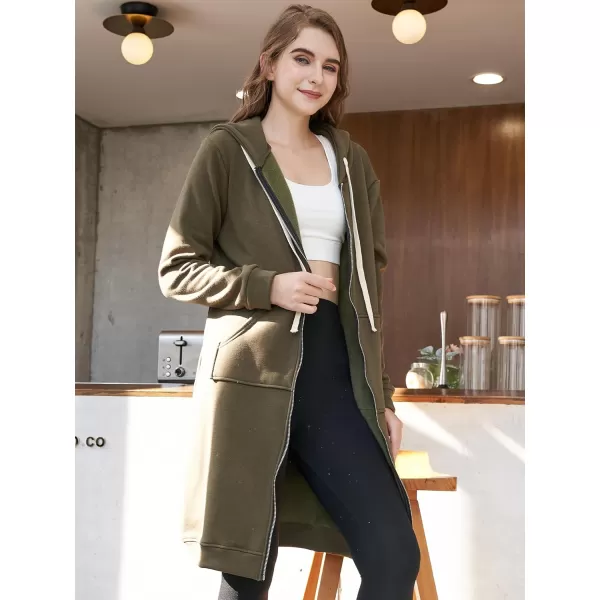 DUOYANGJIASHA Womens Hoodies Fashion Sweatshirts: Full Zip Up Winter Fleece Pullover Hoodies Fall Long Jackets with Pockets
