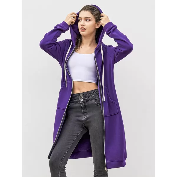 DUOYANGJIASHA Womens Hoodies Fashion Sweatshirts: Full Zip Up Winter Fleece Pullover Hoodies Fall Long Jackets with Pockets