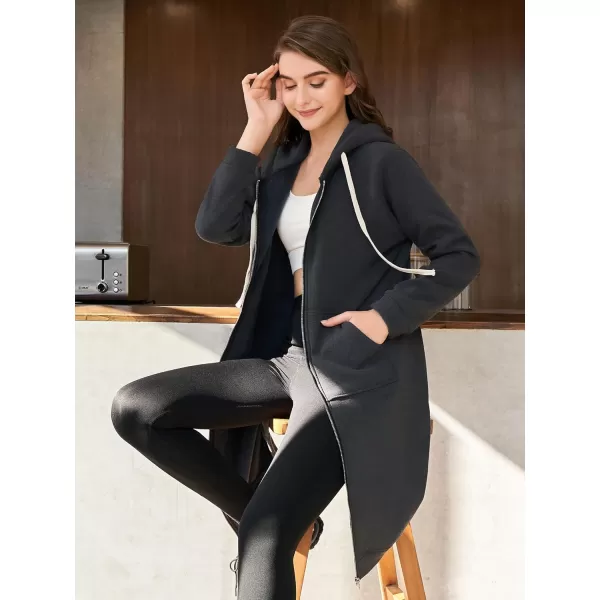 DUOYANGJIASHA Womens Hoodies Fashion Sweatshirts: Full Zip Up Winter Fleece Pullover Hoodies Fall Long Jackets with Pockets