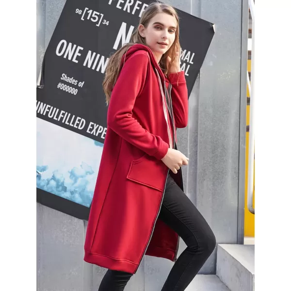 DUOYANGJIASHA Womens Hoodies Fashion Sweatshirts: Full Zip Up Winter Fleece Pullover Hoodies Fall Long Jackets with Pockets