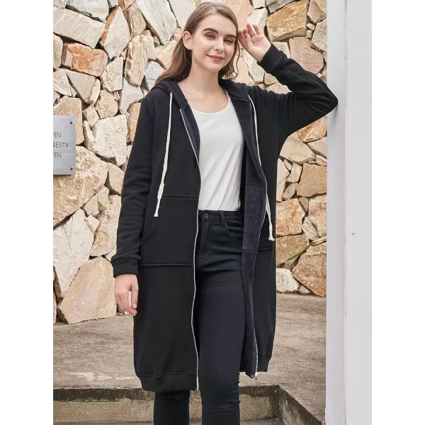 DUOYANGJIASHA Womens Hoodies Fashion Sweatshirts: Full Zip Up Winter Fleece Pullover Hoodies Fall Long Jackets with Pockets