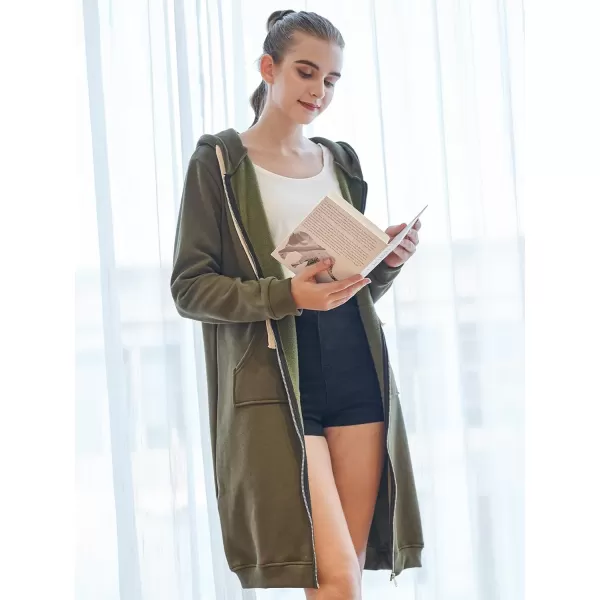 DUOYANGJIASHA Womens Hoodies Fashion Sweatshirts: Full Zip Up Winter Fleece Pullover Hoodies Fall Long Jackets with Pockets
