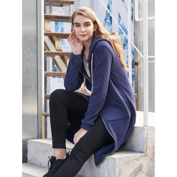 DUOYANGJIASHA Womens Hoodies Fashion Sweatshirts: Full Zip Up Winter Fleece Pullover Hoodies Fall Long Jackets with Pockets