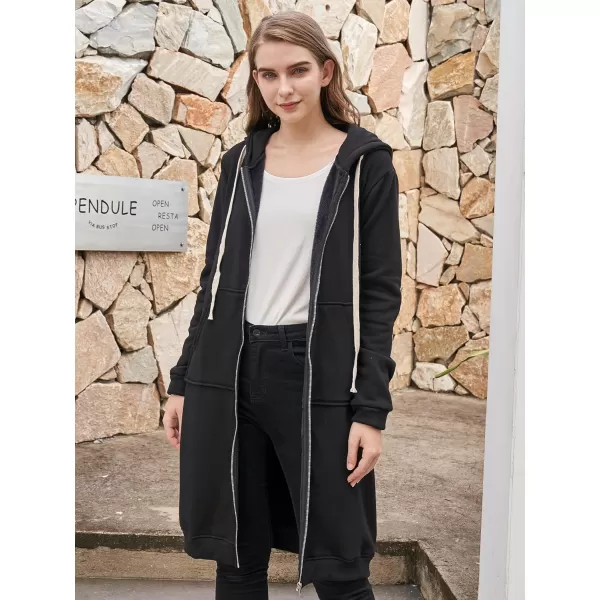 DUOYANGJIASHA Womens Hoodies Fashion Sweatshirts: Full Zip Up Winter Fleece Pullover Hoodies Fall Long Jackets with Pockets