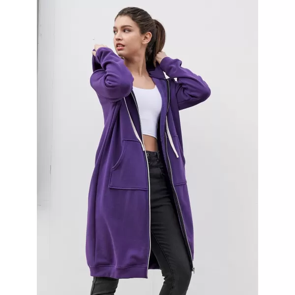 DUOYANGJIASHA Womens Hoodies Fashion Sweatshirts: Full Zip Up Winter Fleece Pullover Hoodies Fall Long Jackets with Pockets