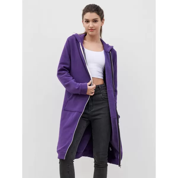 DUOYANGJIASHA Womens Hoodies Fashion Sweatshirts: Full Zip Up Winter Fleece Pullover Hoodies Fall Long Jackets with Pockets