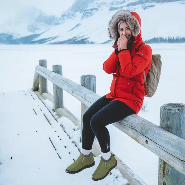 DUOYANGJIASHA Womens Snow Boots Warm Ankle Booties Waterproof Comfortable Slip On Outdoor Fur Lined Lining Winter Shoes for Women