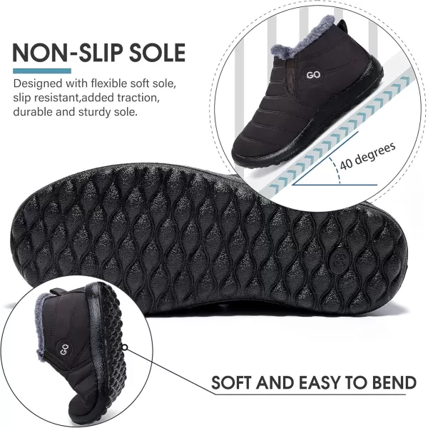 DUOYANGJIASHA Womens Snow Boots Warm Ankle Booties Waterproof Comfortable Slip On Outdoor Fur Lined Lining Winter Shoes for Women