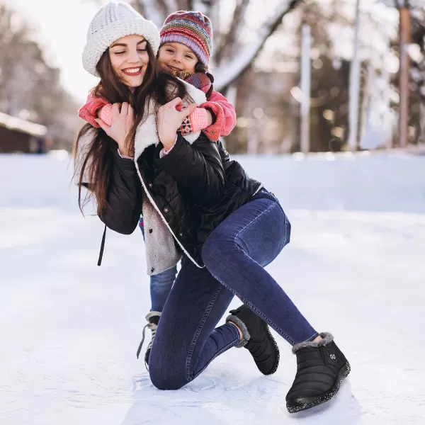 DUOYANGJIASHA Womens Snow Boots Warm Ankle Booties Waterproof Comfortable Slip On Outdoor Fur Lined Lining Winter Shoes for Women