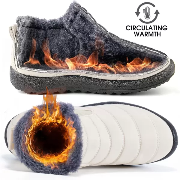 DUOYANGJIASHA Womens Snow Boots Warm Ankle Booties Waterproof Comfortable Slip On Outdoor Fur Lined Lining Winter Shoes for Women
