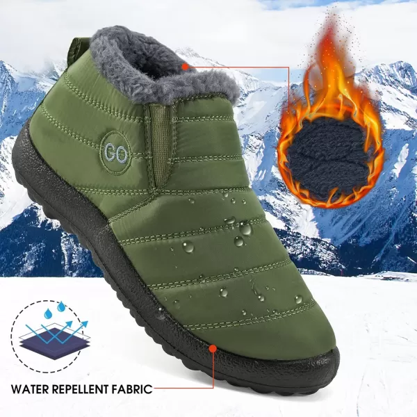 DUOYANGJIASHA Womens Snow Boots Warm Ankle Booties Waterproof Comfortable Slip On Outdoor Fur Lined Lining Winter Shoes for Women