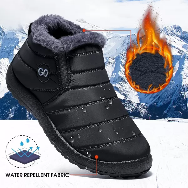 DUOYANGJIASHA Womens Snow Boots Warm Ankle Booties Waterproof Comfortable Slip On Outdoor Fur Lined Lining Winter Shoes for Women
